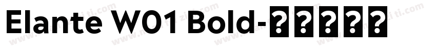 Elante W01 Bold字体转换